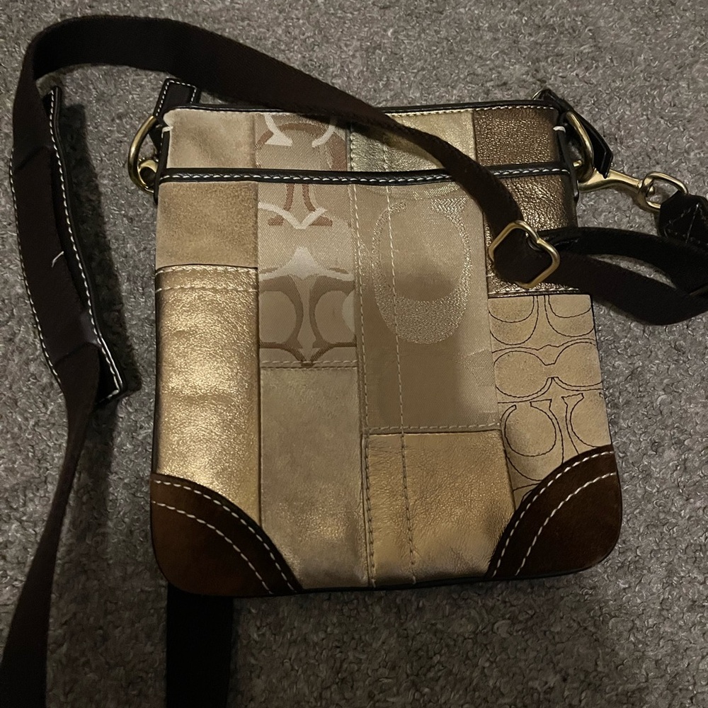 Y2K Vintage Coach women’s crossbody small multicolor patchwork bag